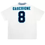 GASCOIGNE #8 Retro England Home Jersey Euro Cup 1996 - minejerseys