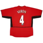 Veron #4 Retro Manchester United Home Jersey 2002/04 - minejerseys