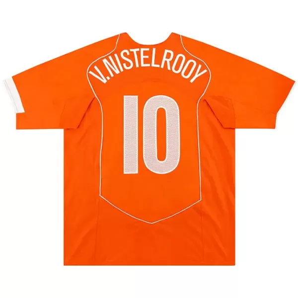 V.NISTELROOY #10 Retro Netherlands Home Jersey EURO 2004 - minejerseys