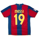 Messi #19 Retro Barcelona Home Jersey 50-Years Anniversary 2007/08 - minejerseys