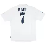 RAUL #7 Retro Real Madrid Centenary Home Jersey 2002/03 - minejerseys