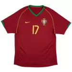 C.RONALDO #17 Retro Portugal Home Jersey World Cup 2006 - minejerseys