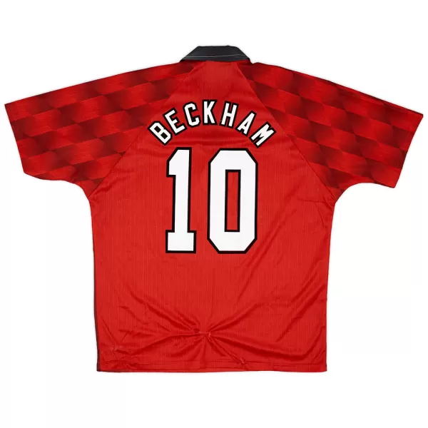 Beckham #10 Retro Manchester United Home Jersey 1996/98 - minejerseys