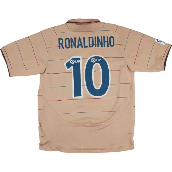 Ronaldinho #10 Retro Barcelona Away Jersey 2003/05 - minejerseys