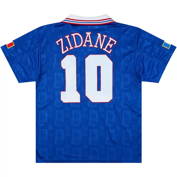 Zidane #10 Retro France Home Jersey Euro Cup 1996 - minejerseys