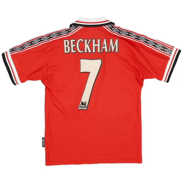 BECKHAM #7 Retro Manchester United Home Jersey 1999/00 - minejerseys