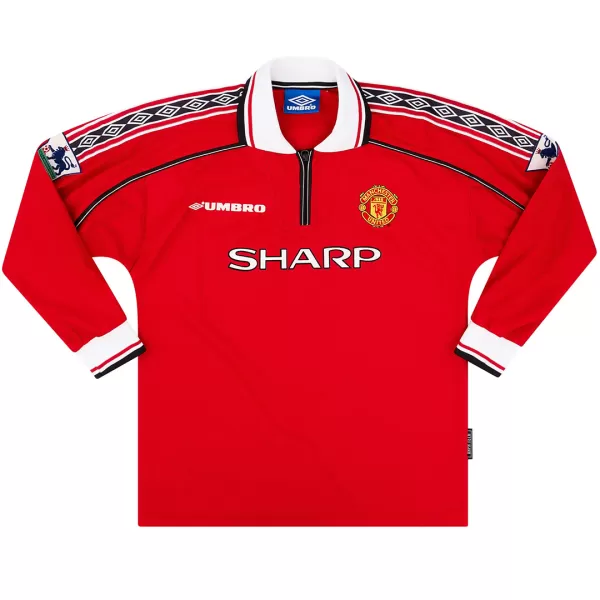 Retro Manchester United Home Long Sleeve Jersey 1998/00 - minejerseys