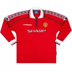 Retro Manchester United Home Long Sleeve Jersey 1998/00 - minejerseys