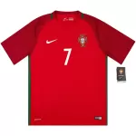 Ronaldo #7 Retro Portugal Home Jersey Euro Cup 2016 - minejerseys