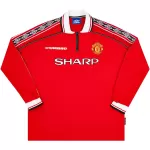 Beckham #7 Retro Manchester United Home Sleeve Sleeve Jersey 1998/00 - minejerseys