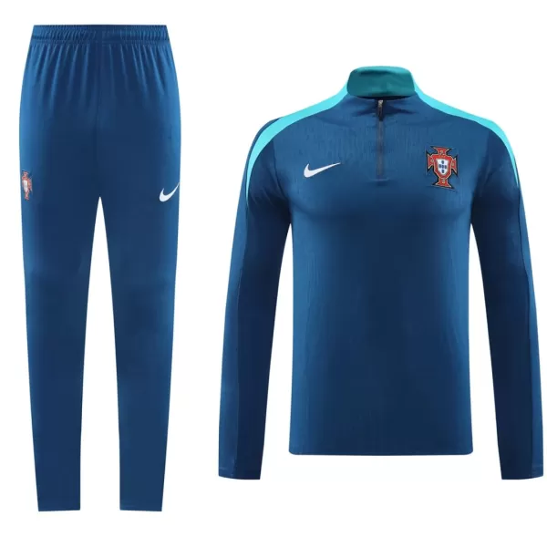 Portugal Zipper Sweatshirt Kit(Top+Pants) Blue - minejerseys