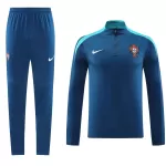 Portugal Zipper Sweatshirt Kit(Top+Pants) Blue - minejerseys