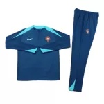 Portugal Zipper Sweatshirt Kit(Top+Pants) Blue - minejerseys
