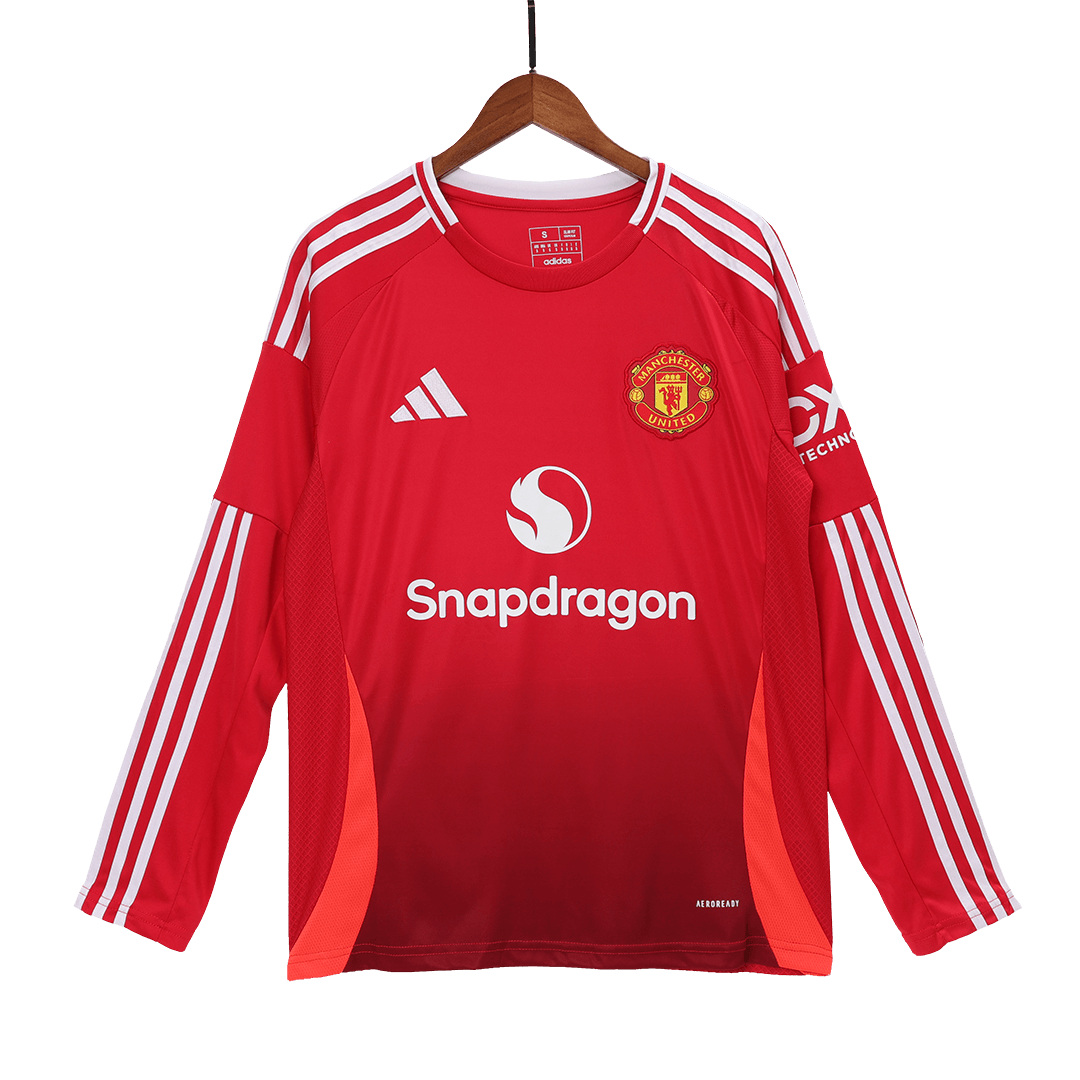 Manchester United Home Long Sleeve Jersey 2024/25 - Image 3