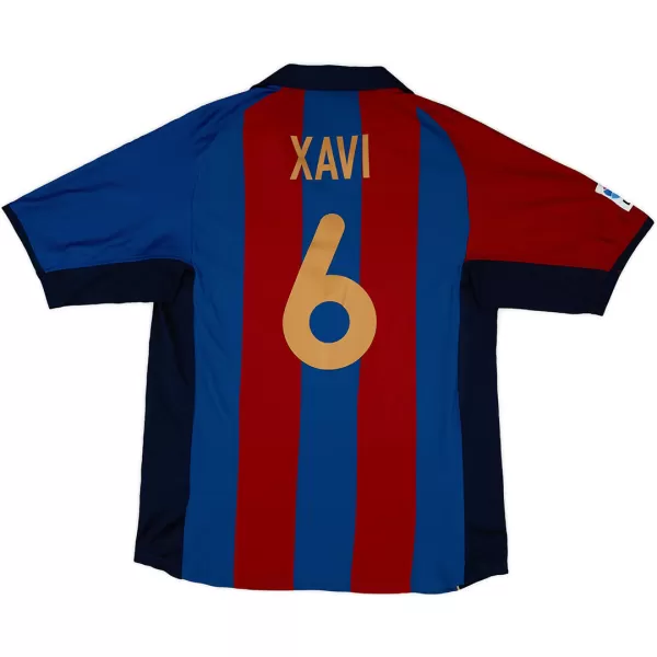 XAVI #6 Retro Barcelona Home Jersey 2001/02 - minejerseys