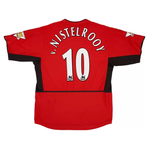 v.Nistelrooy #10 Retro Manchester United Home Jersey 2002/04 - minejerseys