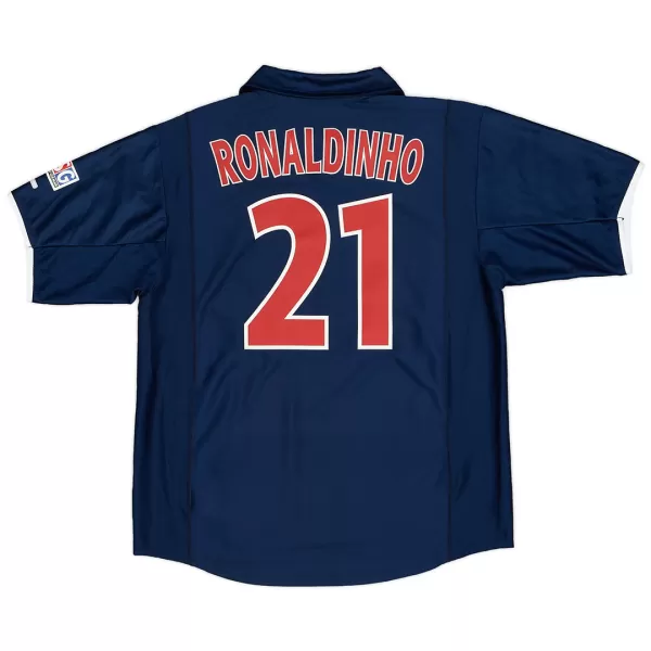 Ronaldinho #21 Retro PSG Home Jersey 2001/02 - minejerseys