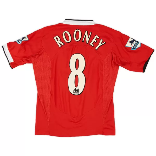 Rooney #8 Retro Manchester United Home Jersey 2004/06 - minejerseys