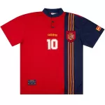 RAUL #10 Retro Spain Home Jersey 1996 - minejerseys