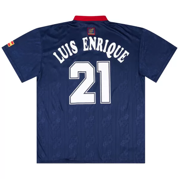 LUIS ENRIQUE #21 Retro Spain Away Jersey 1996 - minejerseys