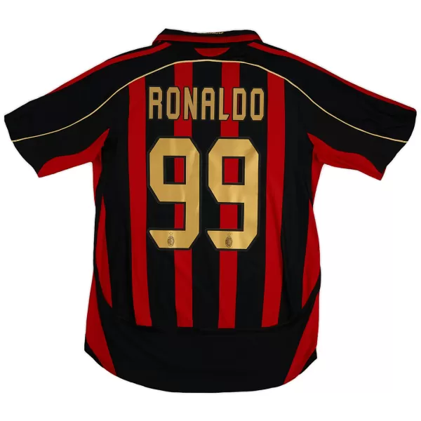 Ronaldo #99 Retro AC Milan Home Jersey 2006/07 - minejerseys