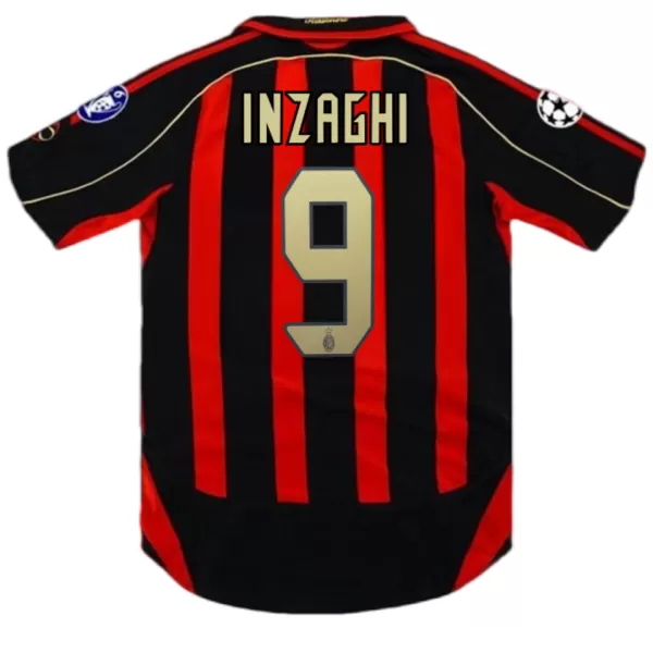 INZAGHI #9 Retro AC Milan UCL Home Jersey 2006/07 - minejerseys