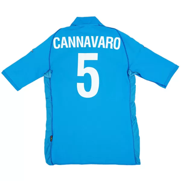 CANNAVARO #5 Retro Italy Home Jersey World Cup 2002 - minejerseys