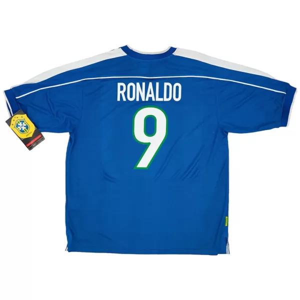 RONALDO #9 Retro Brazil Away Jersey World Cup 1998 - minejerseys