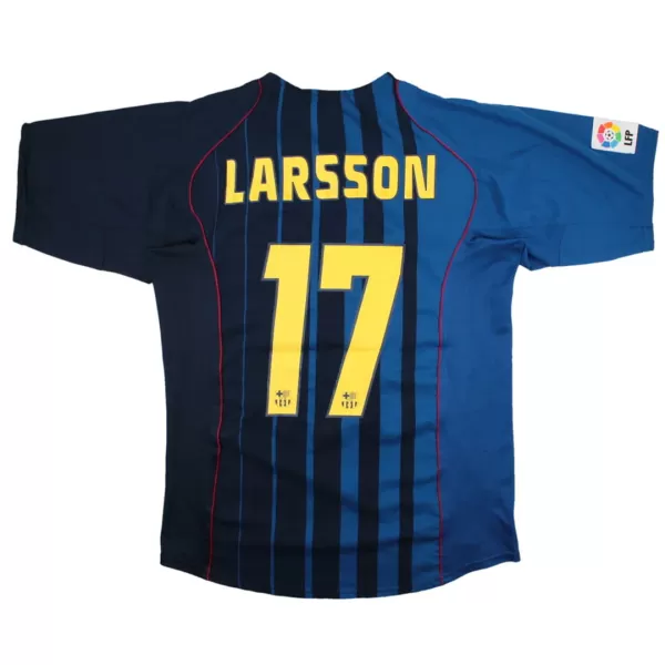 LARSSON #17 Retro Barcelona Away Jersey 2004/05 - minejerseys