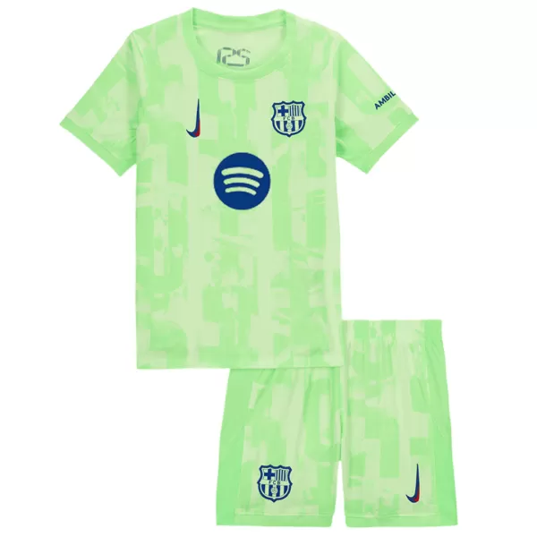 Kids Barcelona Third Spotify Logo Without Text Jersey Kit - minejerseys