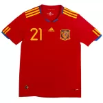 SILVA #21 Retro Spain Home Jersey 2010 - minejerseys