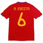 A. INIESTA #6 Retro Spain Home Jersey 2010 - minejerseys