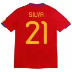 SILVA #21 Retro Spain Home Jersey 2010 - minejerseys