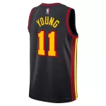 Men's Atlanta Hawks Trae Young #11 Black Swingman Jersey - Statement Edition - minejerseys