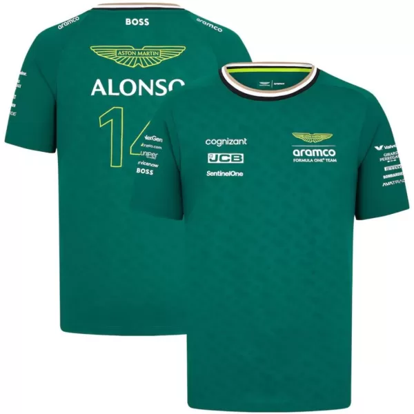 Aston Martin Aramco Cognizant F1 Racing Team Fernando Alonso Driver T-Shirt - minejerseys