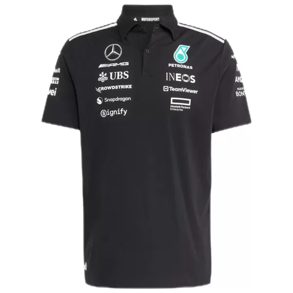 Mercedes AMG Petronas Black F1 Team Polo 2025 - minejerseys