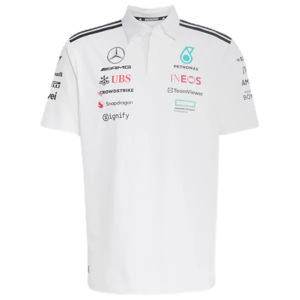 Mercedes AMG Petronas White F1 Team Polo 2025 - minejerseys
