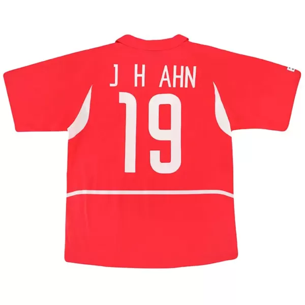 J H AHN #19 Retro South Korea Home Jersey 2002 - minejerseys