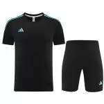 Customize Team Jersey Kit(Shirt+Short) Black& Blue AD02 - minejerseys