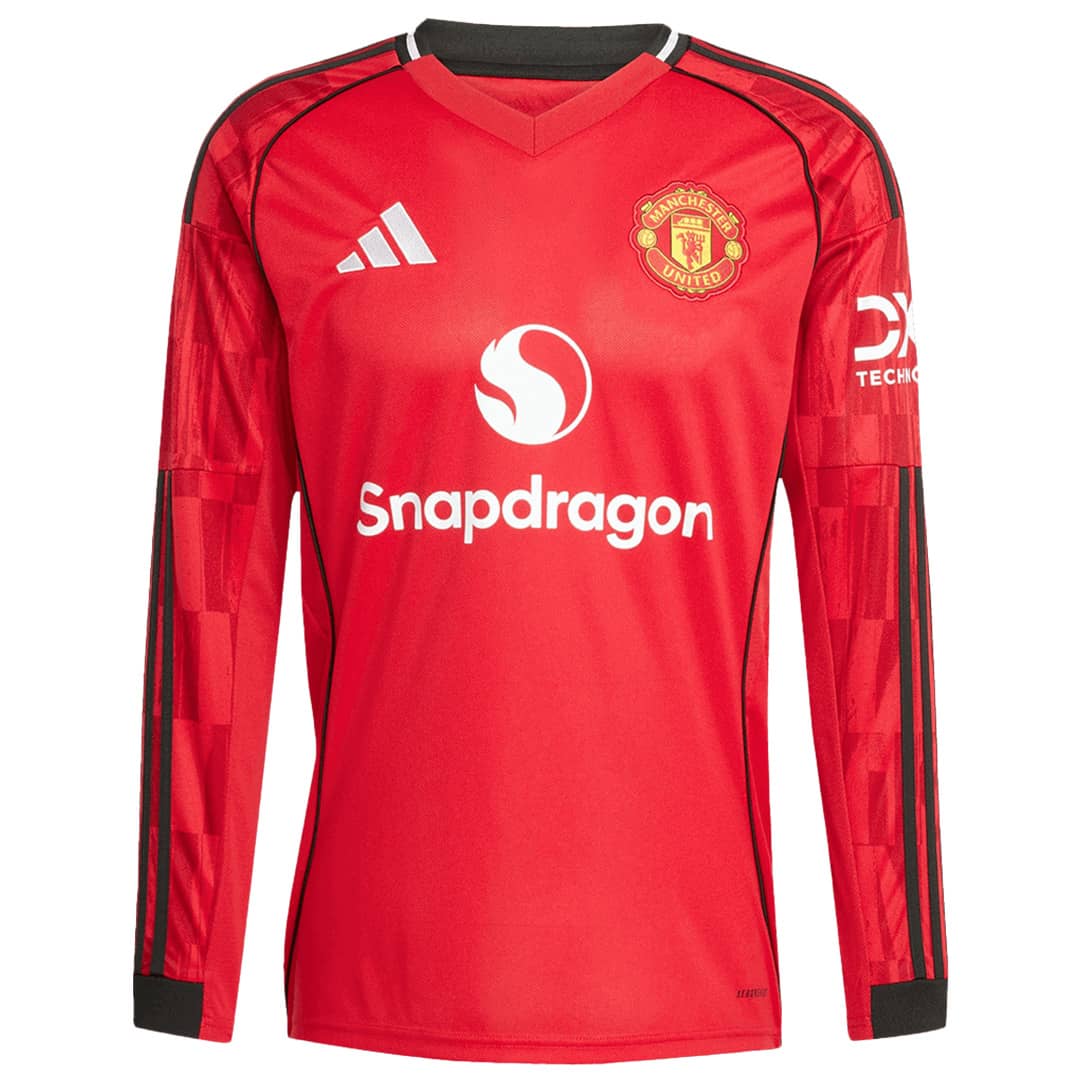 Manchester United Home Long Sleeve Jersey 2025/26