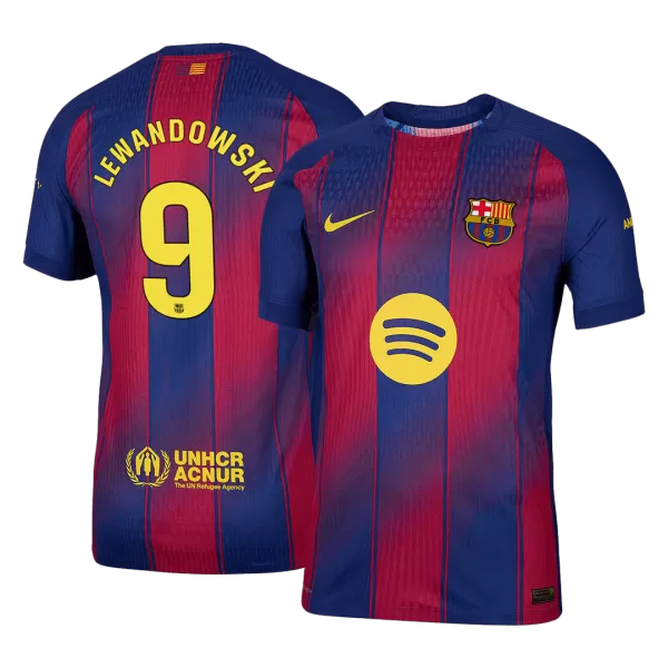 LEWANDOWSKI #9 Barcelona Home Match Jersey Player Version 2025/26 - minejerseys