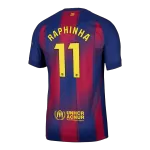 RAPHINHA #11 Barcelona Home Match Jersey Player Version 2025/26 - minejerseys