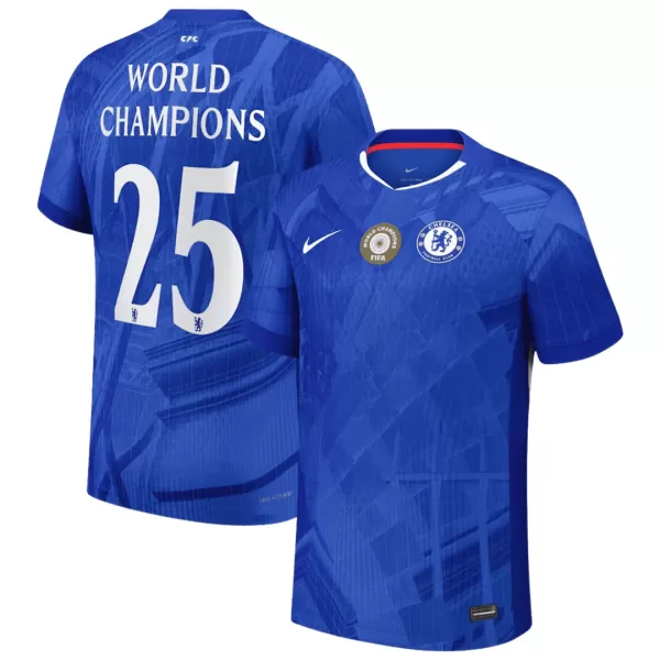 WORLD CHAMPIONS #25 Chelsea Home Match Jersey Player Version 2025/26 - World Champion Badge - minejerseys