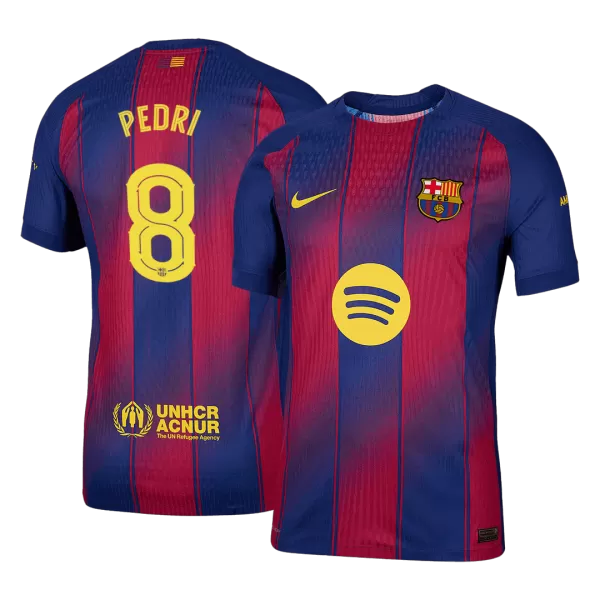 PEDRI #8 Barcelona Home Match Jersey Player Version 2025/26 - UCL - minejerseys
