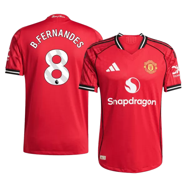 B.FERNANDES #8 Manchester United Home Match Jersey Player Version 2025/26 - minejerseys
