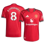 B.FERNANDES #8 Manchester United Home Match Jersey Player Version 2025/26 - minejerseys