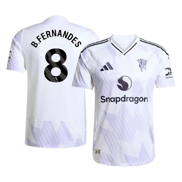 B.FERNANDES #8 Manchester United Away Match Jersey Player Version 2025/26 - minejerseys