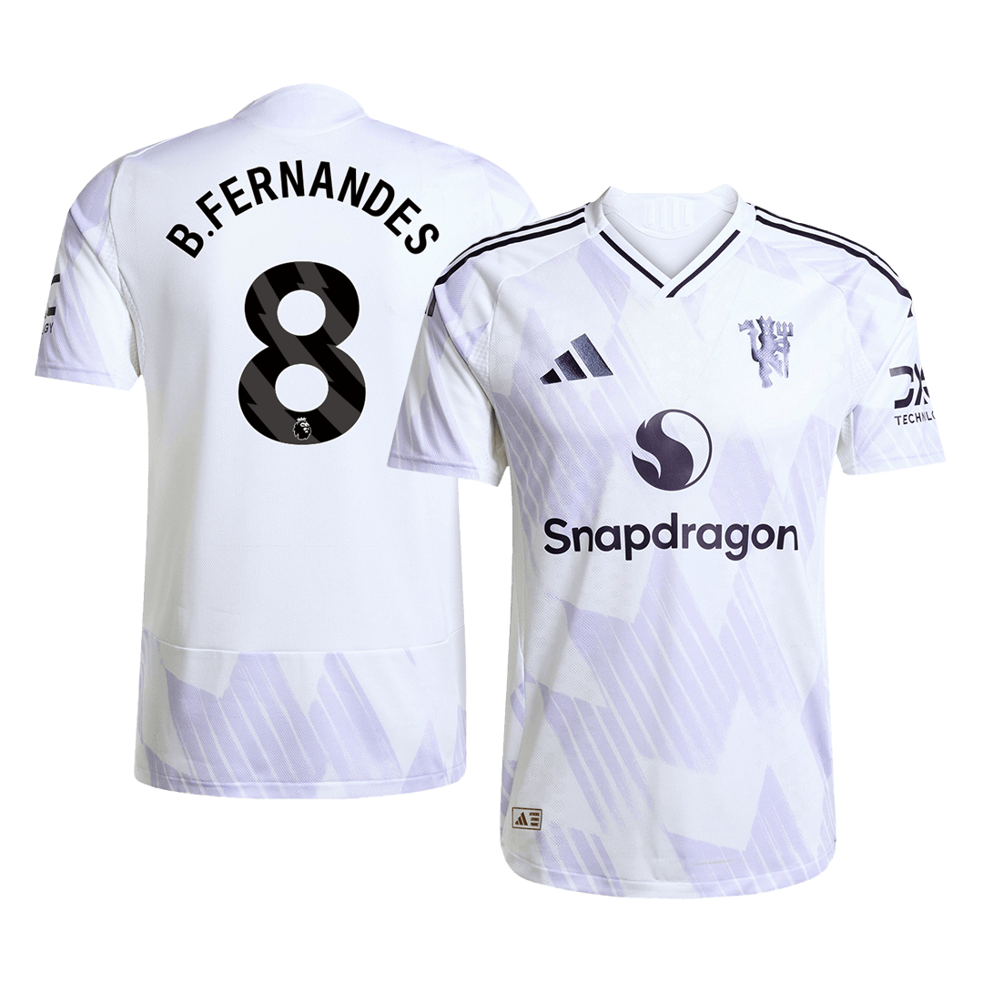 B.FERNANDES #8 Manchester United Away Match Jersey Player Version 2025/26