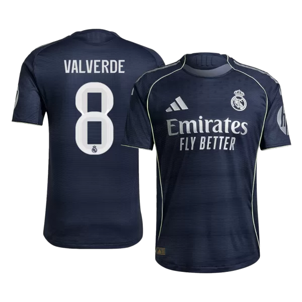 VALVERDE #8 Real Madrid Away Match Jersey Player Version 2025/26 - minejerseys