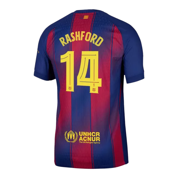 RASHFORD #14 Barcelona Home Match Jersey Player Version 2025/26 - UCL - minejerseys